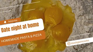 At home date night idea  pasta amp pizza making [upl. by Eidolem]