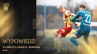 Wypowiedzi po meczu 116 finału Fortuna PP Legia II Warszawa  Korona Kielce 31102023 r [upl. by Bradski906]