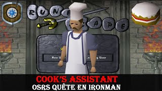 Cook’s assistant  Quête en temps réel en mode Ironman  RuneScape Old School [upl. by Shellans]