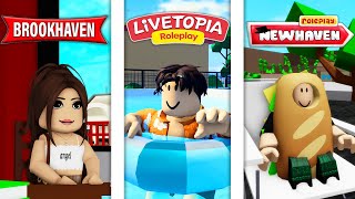 BROOKHAVEN VS LIVETOPIA VS NEWHAVEN SUR ROBLOX [upl. by Aislehc185]