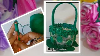 used recycle bottles with nylon thread into a small basket  only with nylon thread  cute and easy [upl. by Ettenav]