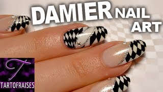 Nail art Damier noir amp blanc [upl. by Neiht]