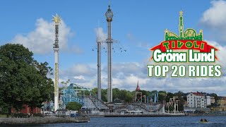 Top 20 Rides at Grona Lund [upl. by Oremar]