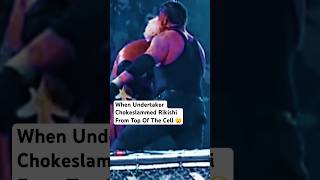 Undertaker Chokeslam Rikishi From Top Of Hell In A Cell  WWE Shorts wwe shorts undertaker [upl. by Dace]