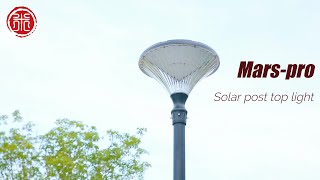 Mars pro solar post top light  Solar pedestrian light  Outdoor lighting [upl. by Joanie]