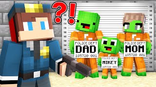 JJ Policeman Caught CRIMINAL Mikey Family  Maizen Minecraft Animation [upl. by Okajima]