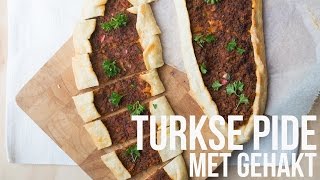 RECEPT Turkse Pide met gehakt  OhMyFoodness [upl. by Suiramed70]