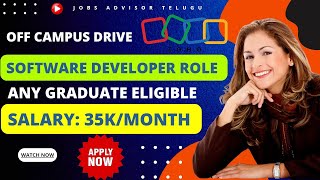 ZOHO Hiring Software Developer Role for freshers from Any Graduation  Software Engineer Jobs [upl. by Sharyl]