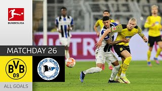 BVB wins at Haaland comeback  Borussia Dortmund  Arminia Bielefeld 10  All Goals  BL 2122 [upl. by Carina]