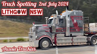 Trucking Spotting Lithgow NSW 2nd July 2024 Aussie Truckies trucks truck trucking [upl. by Bhayani165]