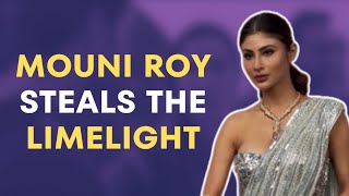 Mouni Roy Stuns in a Shimmery Silver Saree Setting the Perfect Festive Fashion Trend [upl. by Sirromaj]