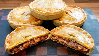 4 Steak n Ale Pies The Ultimate Savoury Meat pie [upl. by Aynotal]