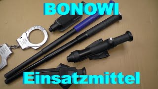 BONOWI EinsatzmittelBonowi EinsatzstockBonowi EKABonowi handcuffsAbwehrstockTeleskopschlagstock [upl. by Kcin]