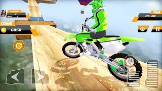 Real Extreme Green Motocross Stunts Racing Game  Bike Games  Bike 3D Games  Motocross Games [upl. by Wehner]