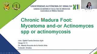 38 Chronic Madura Foot mycetoma andor Actinomyces spp or actinomycosis [upl. by Jim]