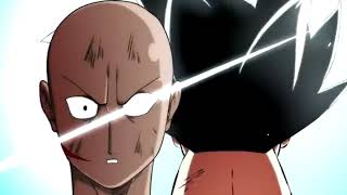 SUPER EDIT 12 MIN Goku vs Saitama ☠️☠️ fyp fy goku dragonball saitama OPM anime fight [upl. by Waldman216]