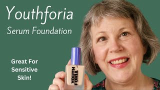 Youthforia Date Night Serum Foundation on Mature Dry Sensitive Skin [upl. by Stoeber714]