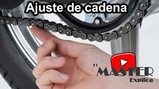 Como ajustar cadena de moto [upl. by Kella993]