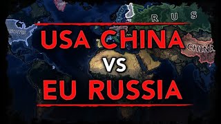 HoI4 USAChina vs EURussia 2021 [upl. by Lilias]