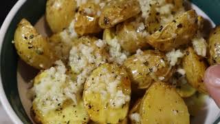 How to Make Buttery Garlicy Air Fryer Mini Potatoes [upl. by Lebiram]