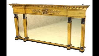 Regency Giltwood amp Gesso Overmantle Mirror [upl. by Eimia570]