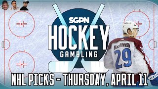 NHL Picks  Hockey Gambling Podcast  NHL Best Bets April 11th [upl. by Merwyn325]