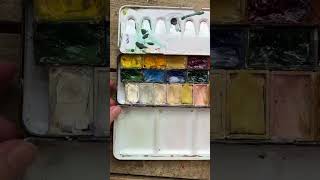 My watercolorgouache palette painting art watercolor palette gouache [upl. by Ihcehcu36]