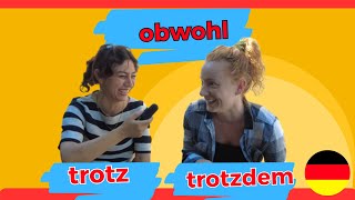 Die wichtige Sätze mit obwohl😂 trotzdem🤣 und trotz The important sentences🤣 [upl. by Suoivatco]