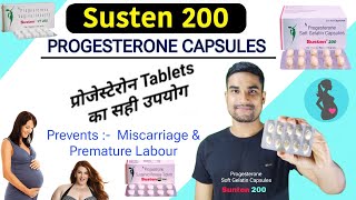 Susten 200 capsule uses in hindi  Susten 200 tablet during pregnancy  progesterone Capsules [upl. by Nnairrehs]