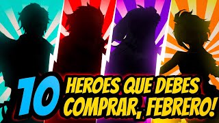 10 HEROES ROTOS QUE DEBES COMPRAR EN FEBRERO SI O SI MOBILE LEGENDS ESPAÑOL 2024 [upl. by Bonny]