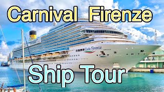 Introducing the Carnival Firenze Cruise Ship  Ship Tour [upl. by Doehne291]