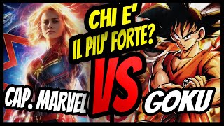 LIVELLI DI COMBATTIMENTO CAP MARVEL vs GOKU [upl. by Namrac]