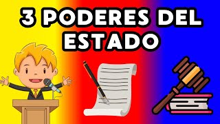 Los 3 poderes del Estado para niños Qué es una constistución y para que sirve [upl. by Niven]