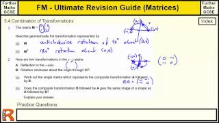 Combinations of Matrix Transformations Ultimate revision guide for Further maths GCSE Matrices [upl. by Loram]