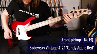 Sadowsky Vintage 421 Live Demo  BassFreaksnet [upl. by Hollyanne146]