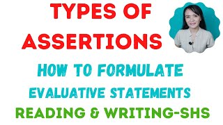 Types of assertion according to degree of certaintyEvaluative statement in a text [upl. by Towill]