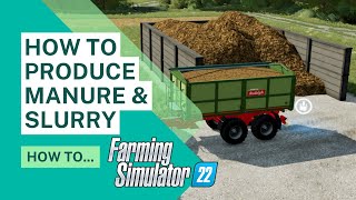 FS22  How to produce manure and slurry  farming simulator 22  FS22 [upl. by Ytomit]