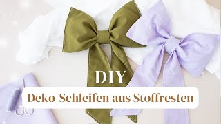 DIY Weihnachtsdeko  Schleife aus Stoffresten selber nähen [upl. by Nihi]