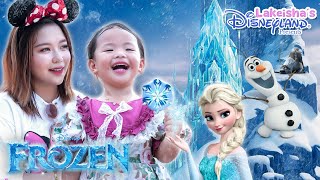 Baby Lakeisha Meets Olaf and Elsa at Frozen World [upl. by Alexei]