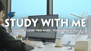 1 Hour Study With Me 📝 This Video Will Help You Focus On Studying 🎧 Good Vibes Songs Playlist [upl. by Glialentn3]