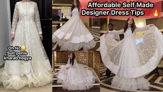 Self Made Fancy Dress Designing Tips amp Ideas  White Dress Design  Part 2 [upl. by Yelnahs]