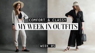 OOTW Outfits I Wore Last Week – Comfort amp Classy  Week 05 [upl. by Shep985]