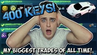 MY BIGGEST ROCKET LEAGUE TRADING VIDEO OF ALL TIME  Selling LOTS Of My Inventory for OVER 400 KEYS [upl. by Ecissej]