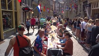 Hartjesdag Zeedijk Amsterdam 2023 deel 1 Buurtbrunch [upl. by Florrie29]