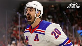 Chris Kreider hat trick completes wild Rangers rally to eliminate Hurricanes in Game 6 [upl. by Netsrijk]