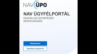 NAV szja adó megfizetése az új ÜPO Portálon [upl. by Marybelle]