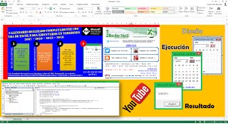 Calendario VBA nativo para Excel – 2007 – 2010 – 2013 – 2016 [upl. by Maynord]