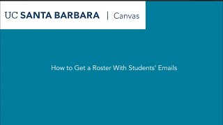 How to Get a Roster With Students’ Emails [upl. by Saundra]