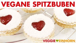 Vegane Spitzbuben Plätzchen für Weihnachten  Vegane Weihnachtsplätzchen backen [upl. by Retsevel604]