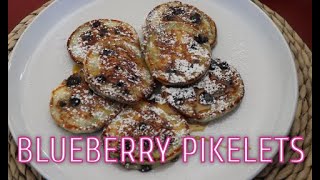 Blueberry Pikelets  블루베리 파이클렛  블루베리 팬케이크  Hoju Ajime Easy pikelets recipeEasy breakfast [upl. by Roach]